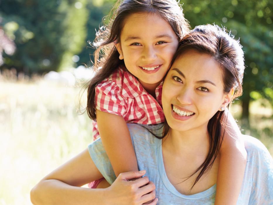 Mother and daughter at Schlitt Park in Springfield IL