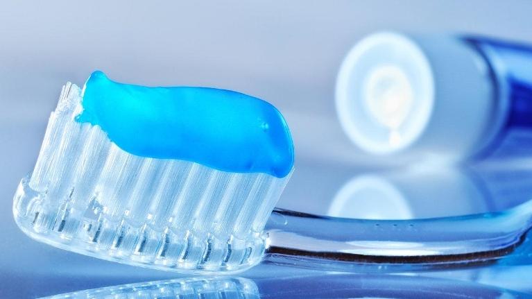 Close up of toothbrush with toothpaste at Springfield dentist office