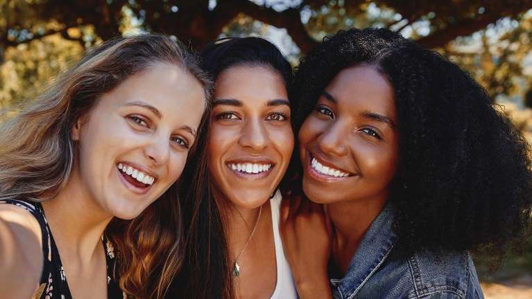 women with veneers